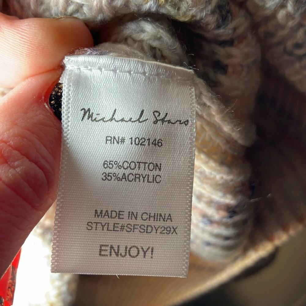 NWT Michael Stars rainbow Striped V-Neck Sweater and Autumn Pullover Size 3X - Picture 3 of 5